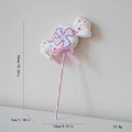 Rosa Plüsch-Lutscher Weihnachtsbaumschmuck mit Schaumbasis und Pailletten - Süßigkeiten Anhänger