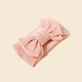Detail view showing soft corduroy fabric texture and pink baby bow headband - 18.5*8.5cm / Pink