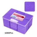 1080 toallitas para uñas moradas sin pelusa en caja con textura antideslizante - Morado