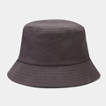 Minimalist dark grey cotton canvas bucket hat with detailed brim stitching for sun protection - M (56-58cm) / Dark Gray