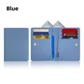 Slim RFID blocking blue PU leather card holder wallet with multiple slots and cash pocket - RFID 9 Slots with Coin Pocket / Haze Blue