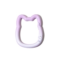 Anillo de resorte con forma de gato y degradado morado para llaveros y bolsos DIY - Púrpura Degradado