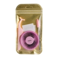 Self-adhesive false eyelashes set with pink applicator and brush in gold mesh pouch - Style #107A Set