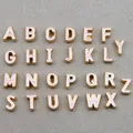26-piece set of white and gold enamel A-Z alphabet charms for DIY jewelry making - Alphabet Set (DY147) / Set of 26 / Style 43 White