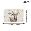 Detailed size view of Christmas placemat 44x29.5cm featuring reindeer and Joy lettering - 4 Pieces