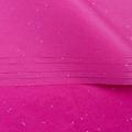 Detail shot of pink translucent laser tissue paper with subtle glitter flakes for floral packing - Glitter Rose Red