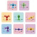 DIY silicone suction cup toy set with 8 assorted animal shapes for kids sensory play - 19 Pcs Small Bee Set + OPP Bag