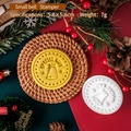 Christmas small bell cookie stamper with festive pattern for holiday baking tools - Bell