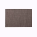 Brown grey woven PVC placemat with heat resistant texture for home dining table - New Brown