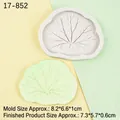 Leaf texture silicone mold in white with a light green fondant sample for cake decorating - Medium / Gray