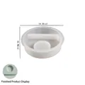 Stampo in silicone per portacandele coniglio di Pasqua, base tonda 10,8 cm per fai-da-te - Rotondo - Base