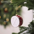 Christmas tree hanging ornament featuring a red drum design with 9.5cm height and gold string - Little Drum