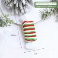 Christmas foam candy ornament with red, white and green stripes, 16.5cm length decoration - Small Multicolor Candy / Red Green White Striped