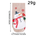 Burlap Christmas wine bottle bag with snowman embroidery, size 33cm x 14.5cm - Snowman