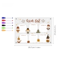 Macro shot of acrylic Christmas wish list board with colorful markers and gnome illustrations - TYU366 Small Christmas Gnome (With 6 Pens)