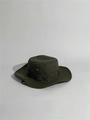 Detail of army green tactical boonie hat showing ventilation eyelets and molle webbing - One Size / Army Green