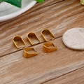 Cinque ganci a clip in acciaio inossidabile dorato per gioielli fai-da-te su legno - Stile C 7*10mm / Oro