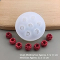 Siliconen frambozenvorm van 5,5cm voor het maken van DIY chocolade of fondant - Siliconen / Kleine 7-gaats frambozenvorm semi-transparant
