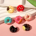 Mini ciambelle colorate in resina con zuccherini per decorazioni e fai-da-te - Multicolore