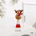 Plüsch-Weihnachtsrentier mit roter Mütze und Stern, 17cm Größe für festliche Deko - Stern Rentier