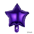 Glossy purple star-shaped 10-inch aluminum foil balloon for party decorations - 10 Inch Dark Purple Star