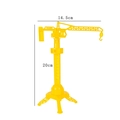 Yellow plastic toy crane cake topper with dimensions of 20cm height and 14.5cm arm length - Yellow Engineering Tower Crane