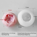 Austin rose silicone mold for DIY flower candles and soap showing 3D petal texture - Pink Flower Style (J-5194)