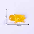 Luminous yellow resin turtle miniature, 3.3cm length for micro landscape decor - Large / Light Yellow