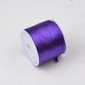 Filo di giada in seta coreana viola da 1,5 mm su bobina per creazione di gioielli - Viola