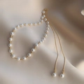 Adjustable Pearl Tassel Necklace