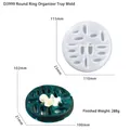 Detailed top view of DIY silicone mold for round ring tray with resin storage organizer - Round Ring Tray Mold
