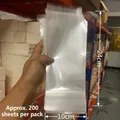 Long pink cardboard hair clip packaging, 10x24cm size, bundle of approx. 200pcs - Approximately 100 10*24 Size Bags Without Hanging Holes (three Card Slots Usable)