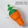 Giocattolo squishy gelato verde e bianco, 15,5 cm antistress a rimbalzo lento in PU - Grande Torcia / Verde
