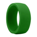 Men's 8.7mm wide flat silicone sport ring in matte green finish for active lifestyle - Green