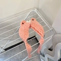 Pink knit baby bear hat with earflaps and cute decorative face features - Kids (46-54cm) 1-12 Years / Pink