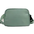 Pale green nylon waist bag with adjustable strap and buckle for outdoor sports - Avocado Green
