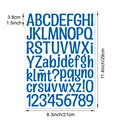 Blue 1.5 inch waterproof alphabet and number stickers set for gift decoration - Dark Blue