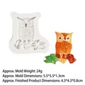 Molde de silicona búho y nido con muestra de fondant para decoración de pasteles - 2# Búho Lindo / Gris