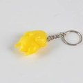Llavero de pollo asado en miniatura realista de PVC con acabado dorado y anillo de metal - Pato Salado-Con Llavero