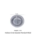 Siliconen mal voor DIY hars hanger 7 cm buitendiameter en 3,7 cm binnendiameter - Holle Cirkel