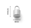 Miniature golden stainless steel lock pendant measuring 12.5mm by 8mm for DIY jewelry making - Cylindrical-1 / Steel