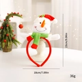 Serre-tête bonhomme de neige en peluche rouge, dimensions 18x23cm pour coiffure de fête - Bonhomme de Neige 3D