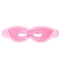 Pink cooling gel bead eye mask with elastic strap for cold and hot therapy treatment - Pink Hollow Eye Mask
