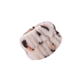 Plush leopard print wrist washband made of soft coral fleece for face washing - Spotted Leopard