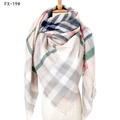 Faux cashmere oversized plaid scarf in colorful pastel checks with fringe edges - 140x140cm / 19# Pink Grey Multicolor Plaid