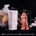 Ghost Bride silicone mold for Halloween candles and DIY plaster ornaments with dimensions - Ghost Bride Series B / LZ-622