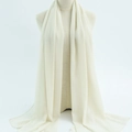 Chiffon hijab scarf in cream white lightweight fabric for modest ethnic styling - 52