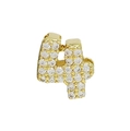 18k gold plated brass number 4 pendant with sparkling cubic zirconia inlay - Number 4 / Gold