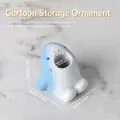 Cartoon blue shark nail drill bit holder desktop storage figurine in resin finish - Shark
