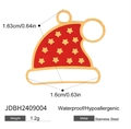 Détails du pendentif bonnet de Noël rouge en acier inoxydable avec mesures - Bonnet de Noël
